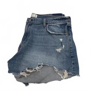 Abercrombie & Fitch Curve Love The Mom Short High Rise Denim Shorts - Size 34